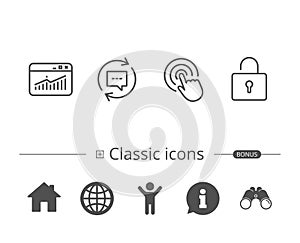Click, Update comments and Browser window icons.