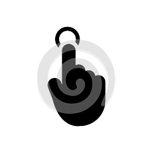 Click vector glyph flat  icon
