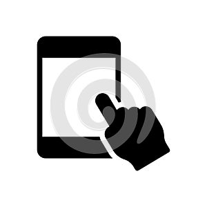 Click vector glyph flat icon