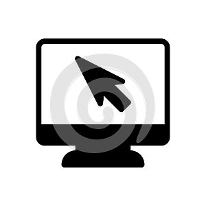 Click vector glyph flat icon