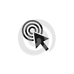 Click vector icon, cursor symbol. Modern, simple flat vector illustration for web site or mobile app