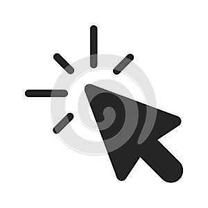 Click vector icon in modern design style for web site and mobile app