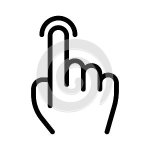 Click vector thin line icon