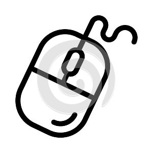 Click vector thin line icon