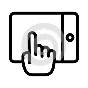 Click vector thin line icon