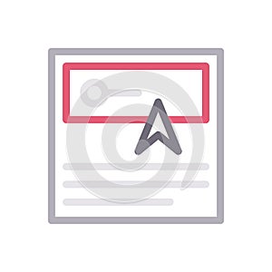 Click vector thin line icon