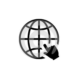 Click web, website icon vector isolated on white background