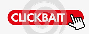 Clickbait icon with cursor arrow and click button
