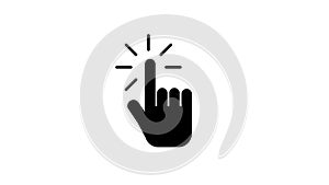 Clicking finger icon, hand pointer