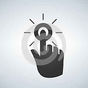 Clicking hand pointer icon