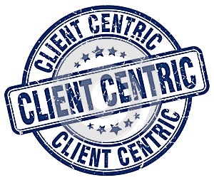 client centric blue stamp