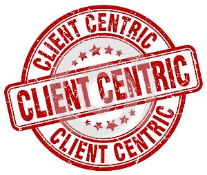 client centric red stamp