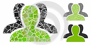 Client group Mosaic Icon of Uneven Elements