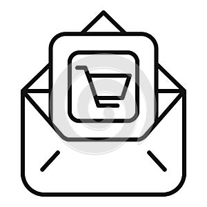Client mail market support icon outline vector. Customer business care