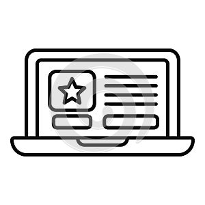 Client online care icon outline vector. Market order service