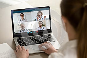 Client receive medical consultation on-line from diverse doctors