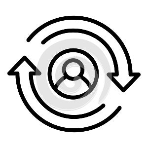 Client retention icon outline vector. Customer retain