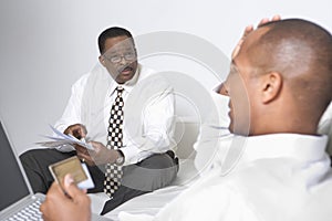 Client Talking With Accountant