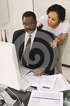 Client Talking With Accountant