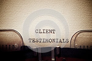 Client testimonials phrase