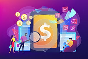 E-invoicing concept vector illustration.