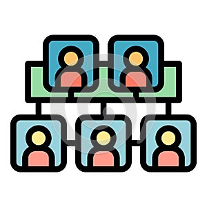 Clients segmentation icon color outline vector