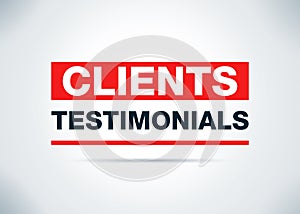 Clients Testimonials Abstract Flat Background Design Illustration