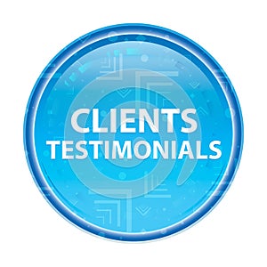 Clients Testimonials floral blue round button