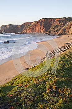 Cliff at Amado Beach; Algarve; Portugal