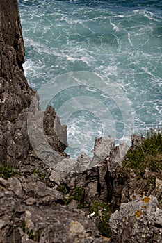 Cliff in asturias, a sunny day