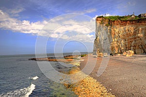 Cliff and beach