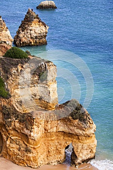 Cliff and beach - Ponta de Piedade, Portugal