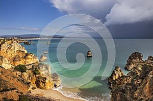 Cliff and beach - Ponta de Piedade, Portugal