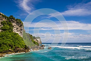 A Cliff, Blue Water and Clear sky