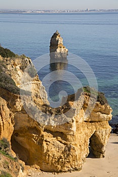 Cliff at Camilo Beach; Lagos; Algarve