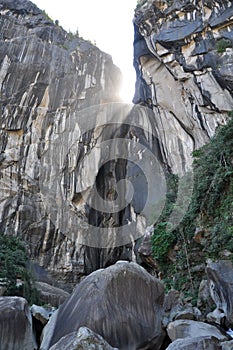 Cliff in the Cirque de Cilaos, Reunion island