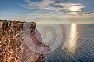 The cliff coast of Lampedusa