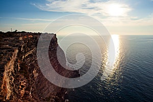 The cliff coast of Lampedusa