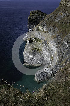 Cliff on the Cornwall coast