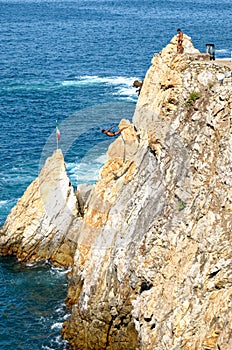 Cliff Divers jump at La Quebrada - Acapulco - Mexico