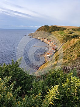 Cliff Edge Fishing Village Scotland