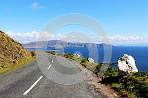 Cliff edge road to Achill Island, Ireland