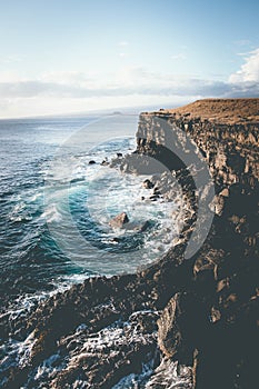 Cliff Edge in South Point, Kona, Hawaii