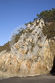 Cliff Face at Barayo Beach, Asturias