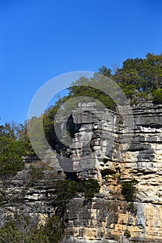 Cliff Face Over White River in Arkansas