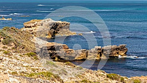 The cliff faces of Cape Northumberland in Port MacDonnell South Australia on November 10th 2020