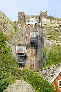 Cliff funicular at Hastings. England