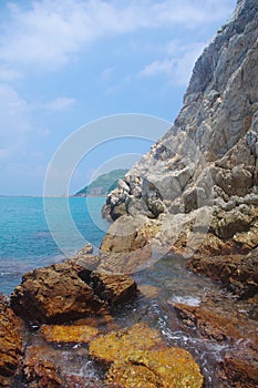 cliff of Hongkong seaside photo