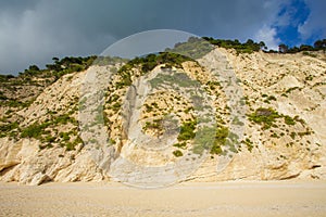 A cliff on the island of Lefkada (Greece)