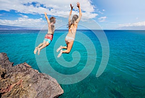 Cliff jumping